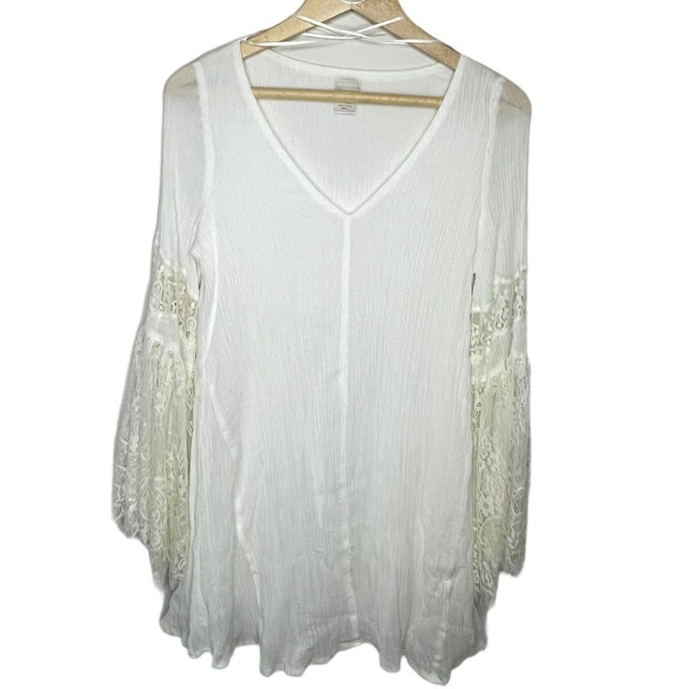 L*Space White Cover-Up Dress Lace‎